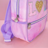 Girls Backpack with Glitter Varsity Letters - Mini Tie Dye - Wear with style