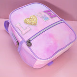Girls Backpack with Glitter Varsity Letters - Mini Tie Dye - Wear with style