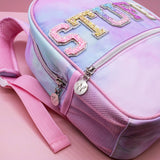 Girls Backpack with Glitter Varsity Letters - Mini Tie Dye - Wear with style