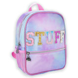 Girls Backpack with Glitter Varsity Letters - Mini Tie Dye - Wear with style
