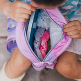 Girls Backpack with Glitter Varsity Letters - Mini Tie Dye - Wear with style