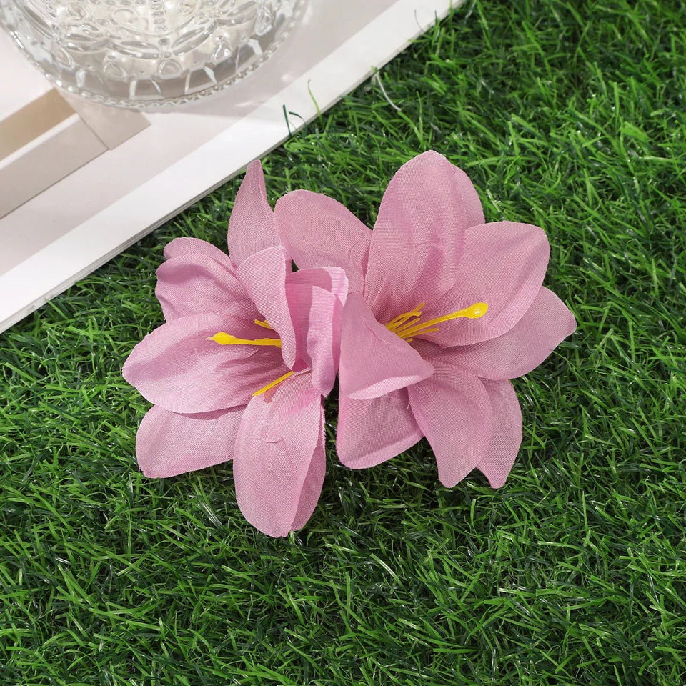 Gladiolus Flowers Small Hair Clip accessory - Wear with style