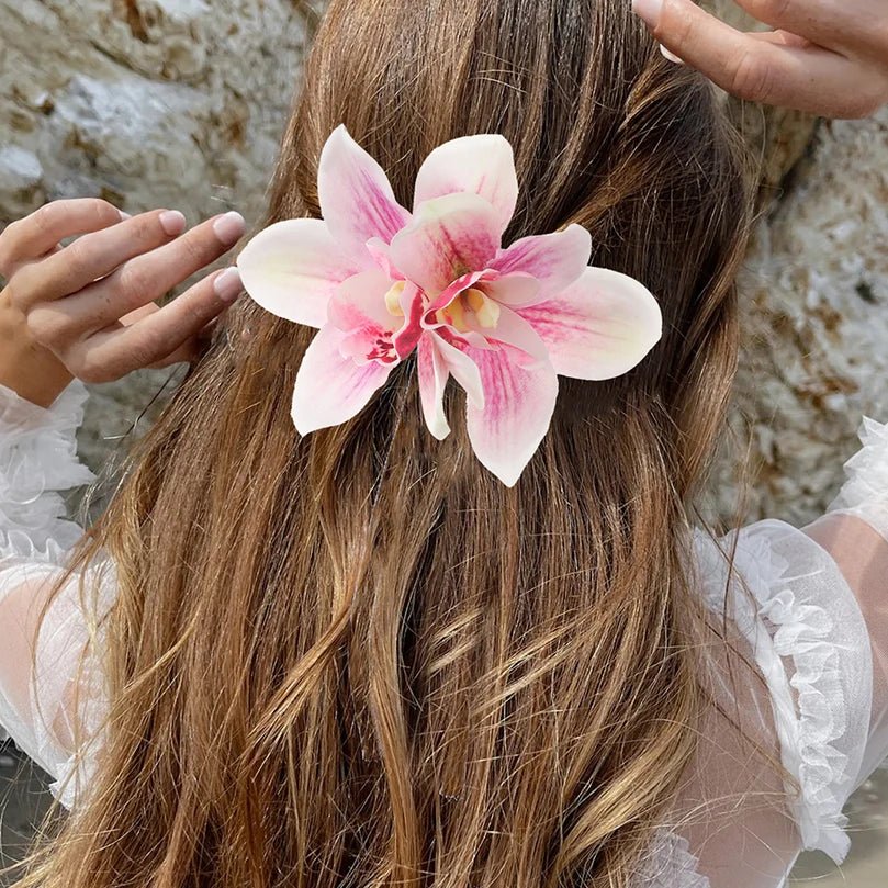 Gladiolus Flowers Small Hair Clip accessory - Wear with style