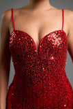 GLAM SEQUINS SHEER TULLE ASYMMETRIC HEM MINI DRESS - Wear with style