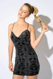 GLAM VELVET GLITTER DRAWSTRING BACK MINI DRESS - Wear with style