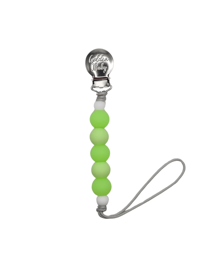 Glow in the Dark Pacifier Clip // Green - Wear with style