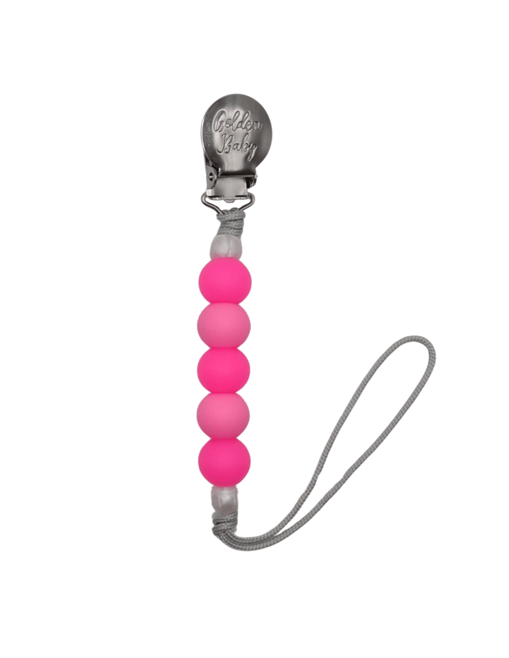 Glow in the Dark Pacifier Clip // Pink - Wear with style