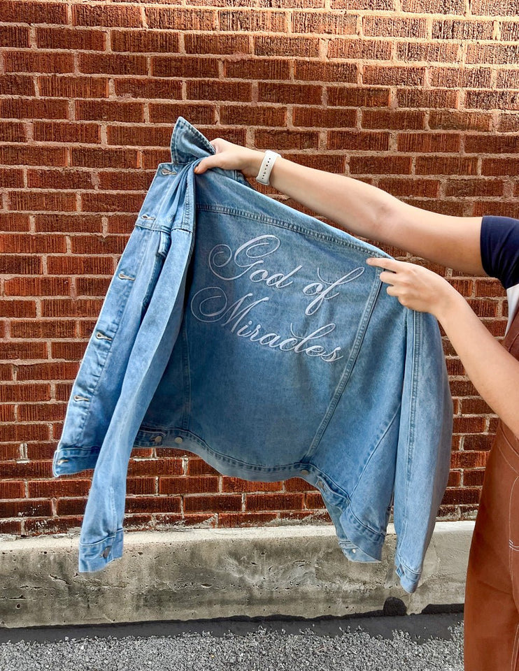 God of Miracles Denim Jacket - Wear with style