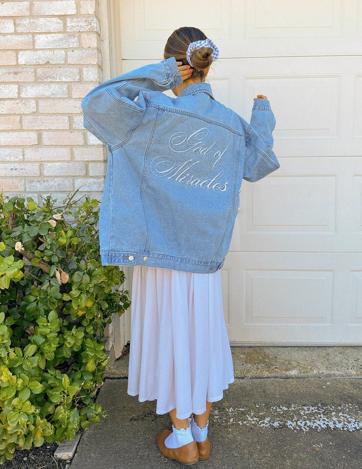 God of Miracles Denim Jacket - Wear with style