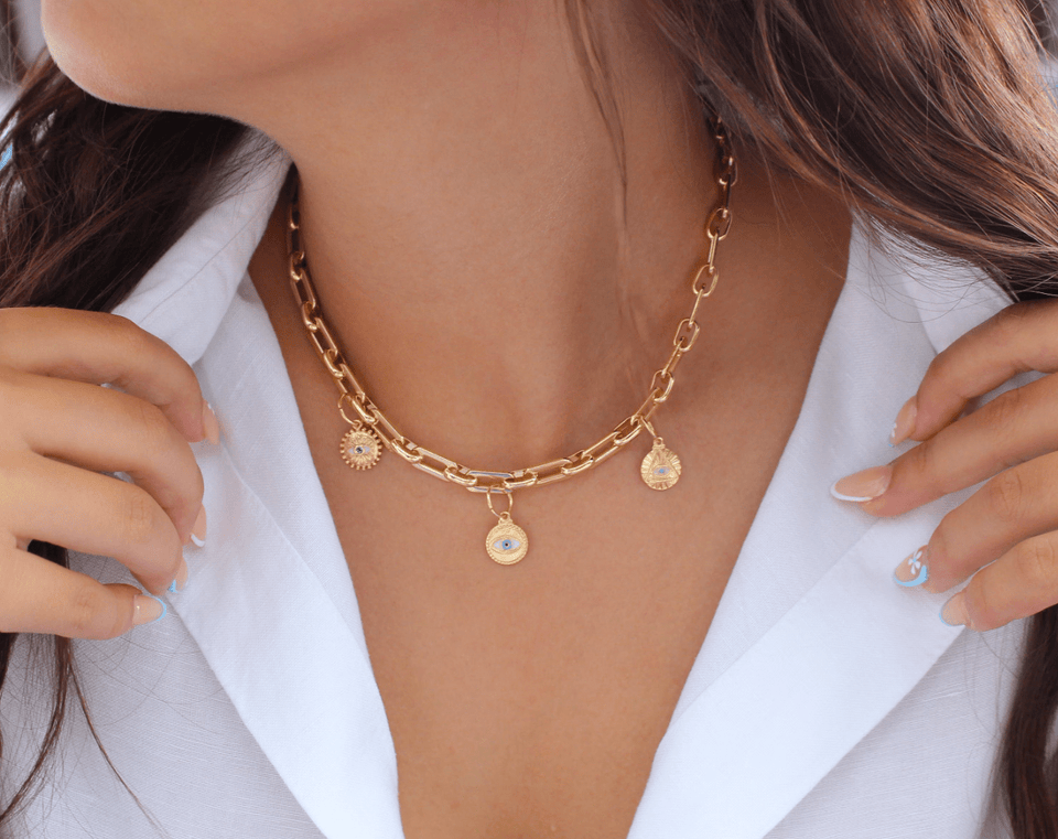 Gold Coin Medallion Necklace - Wear with style