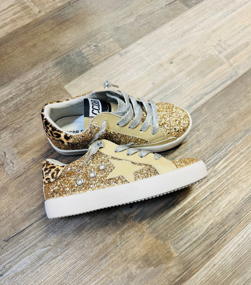 Gold Glitter Cheetah Accent - 6t only - Wear with style