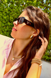 Gold Mother of Pearl Initial Letter Necklace - Wear with style