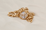Gold Mother of Pearl Initial Letter Necklace - Wear with style