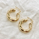 Gold Twist Hoops - Wear with style