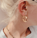 Gold Twist Hoops - Wear with style
