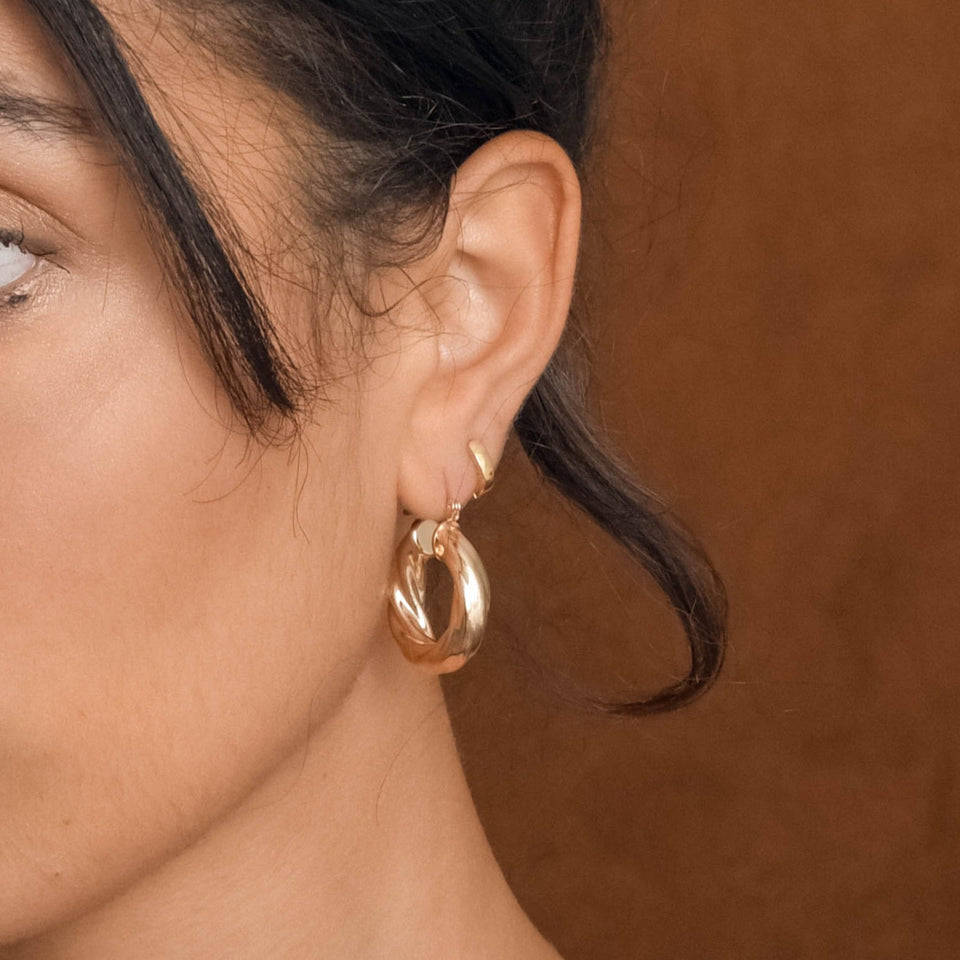Gold Twist Hoops - Wear with style