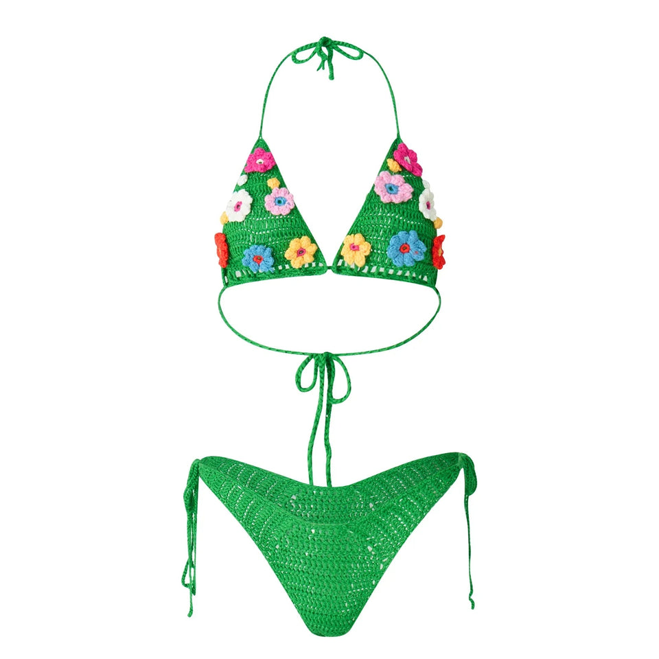Green Knit Two-Piece swimsuit - Wear with style