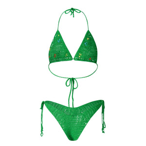 Green Knit Two-Piece swimsuit - Wear with style