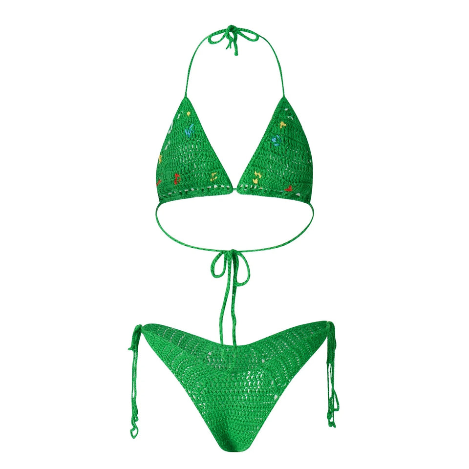 Green Knit Two-Piece swimsuit - Wear with style