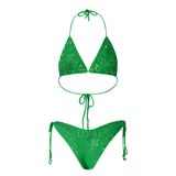 Green Knit Two-Piece swimsuit - Wear with style