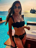Halle Black Lace Three Piece swimsuit - Wear with style
