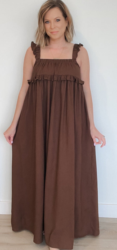 Hana Maxi Dress-Chocolate-Final Sale - Wear with style