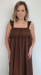 Hana Maxi Dress-Chocolate-Final Sale - Wear with style