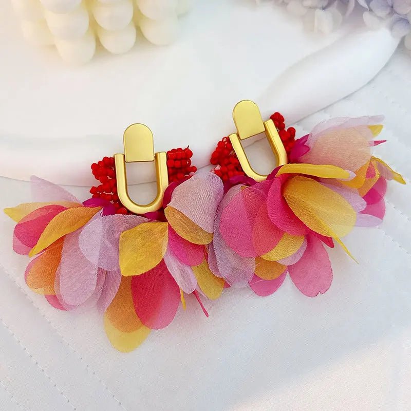 Handmade Cotton Long Tassel Earrings - Wear with style