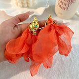 Handmade Cotton Long Tassel Earrings - Wear with style