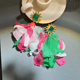 Handmade Cotton Long Tassel Earrings - Wear with style