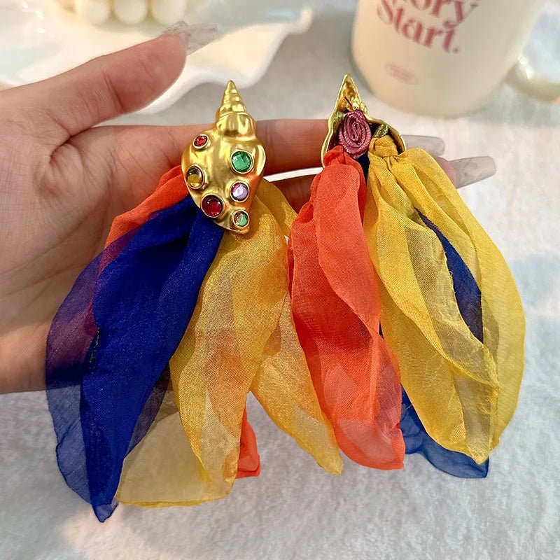 Handmade Cotton Long Tassel Earrings - Wear with style