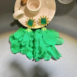 Handmade Cotton Long Tassel Earrings - Wear with style