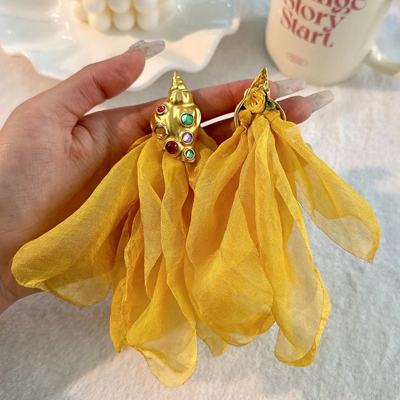 Handmade Cotton Long Tassel Earrings - Wear with style