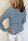 Harbor Lace Top-Chambray - Wear with style