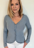 Harbor Lace Top-Chambray - Wear with style