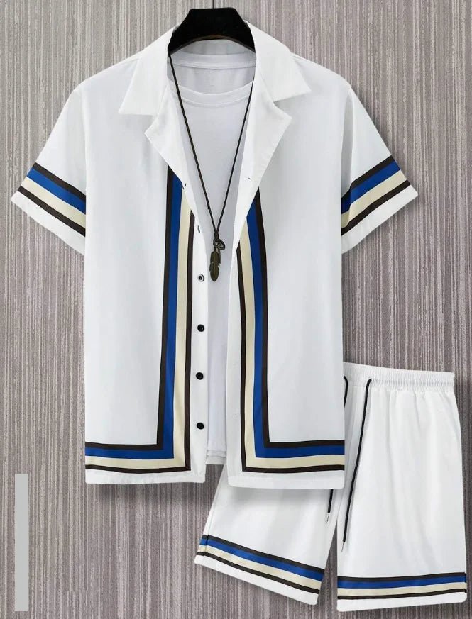 Hawaiian resort wear men beach shorts set - Wear with style