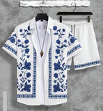 Hawaiian resort wear men beach shorts set - Wear with style