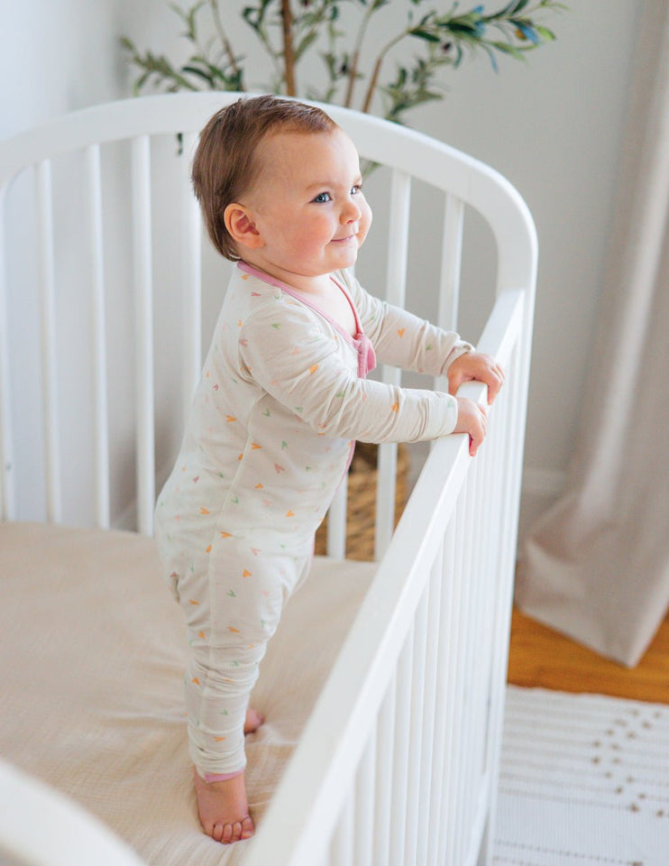 Heart Bamboo Convertible Footed Onesie - Wear with style