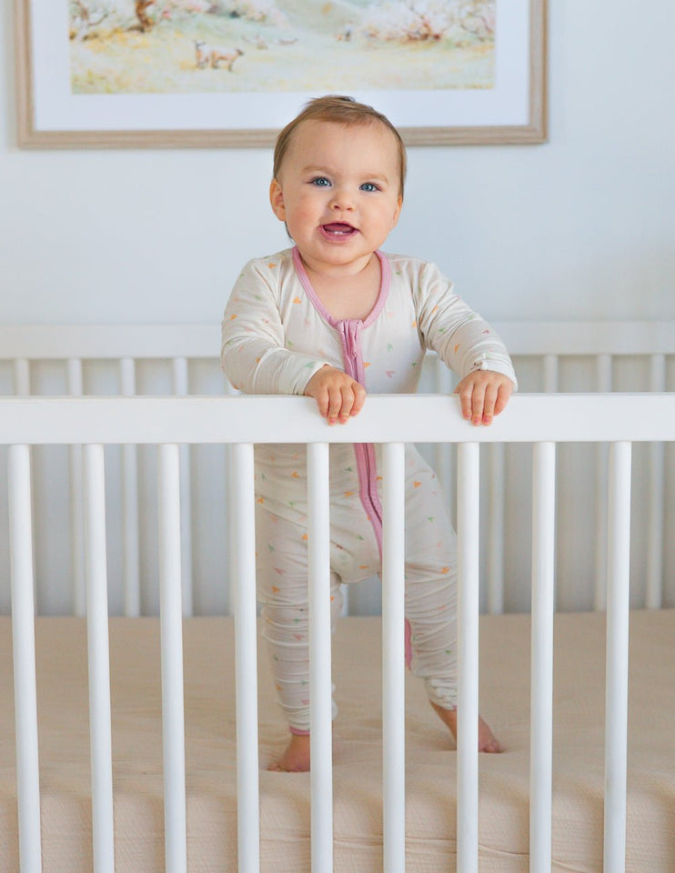 Heart Bamboo Convertible Footed Onesie - Wear with style