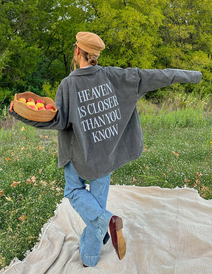 Heaven Is Closer Shacket - Wear with style
