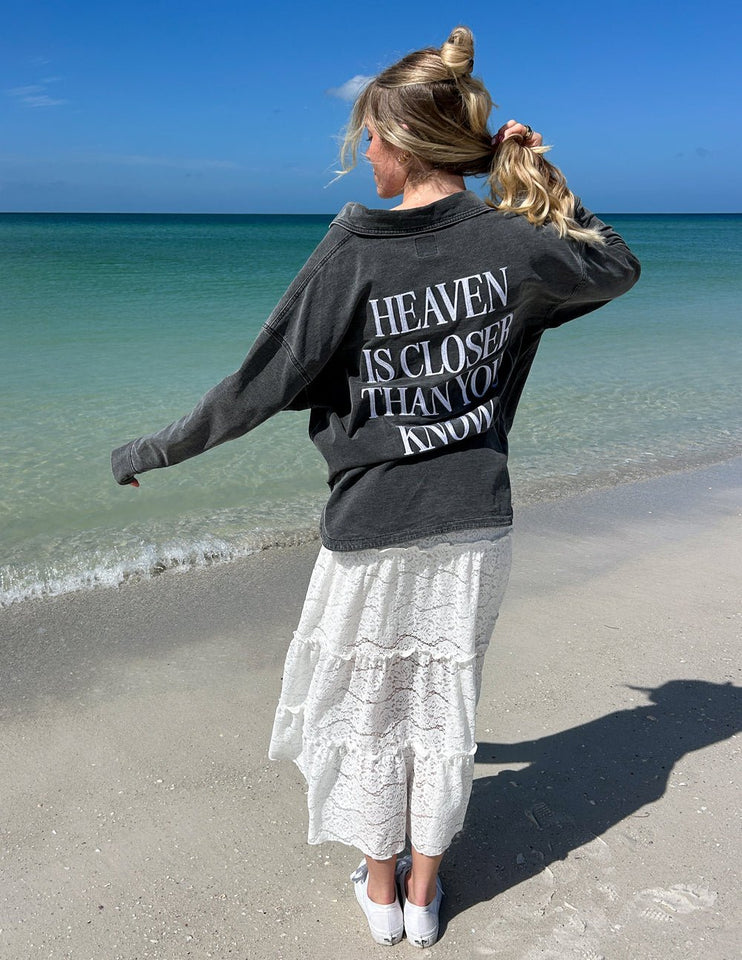 Heaven Is Closer Shacket - Wear with style