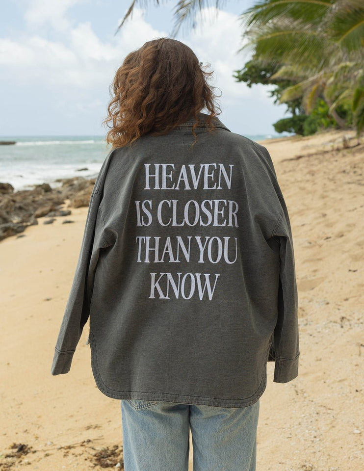 Heaven Is Closer Shacket - Wear with style