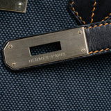 Hermes Birkin 35 Ghillies Denim Fonce Toile / Black Evercalf Bag Limited Edition