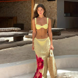 Hibiscus rose three piece swimsuit - Wear with style