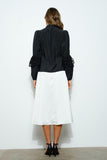 High Neck Long Sleeves Lace Blouse Top - Wear with style