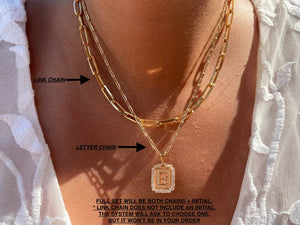 Initial Card Necklace