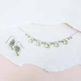 Green Amethyst Silver Sparkler Necklace