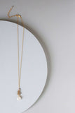 White Chalcedony Cluster Necklace