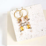 Rose Pink Gemstones Ammil Earrings