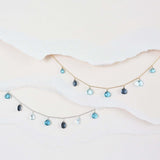 Blue Gemstone Gold Sparkler Necklace